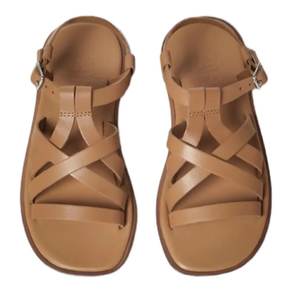 ZARA Kids | Brown | LEATHER SANDALS